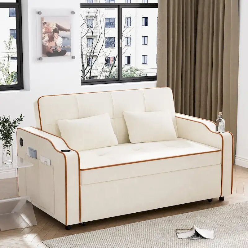 Ouyessir 3 in 1 Multi-Functional Convertible Sleeper Sofa Bed 35