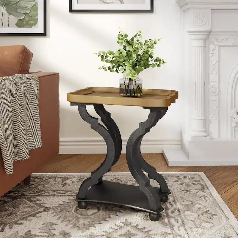 Tavolino con accenti campestri francesi Ouray con piano rettangolare di Christopher Knight Home 3