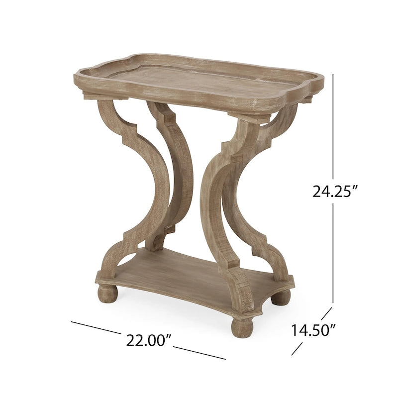 Tavolino con accenti campestri francesi Ouray con piano rettangolare di Christopher Knight Home 8