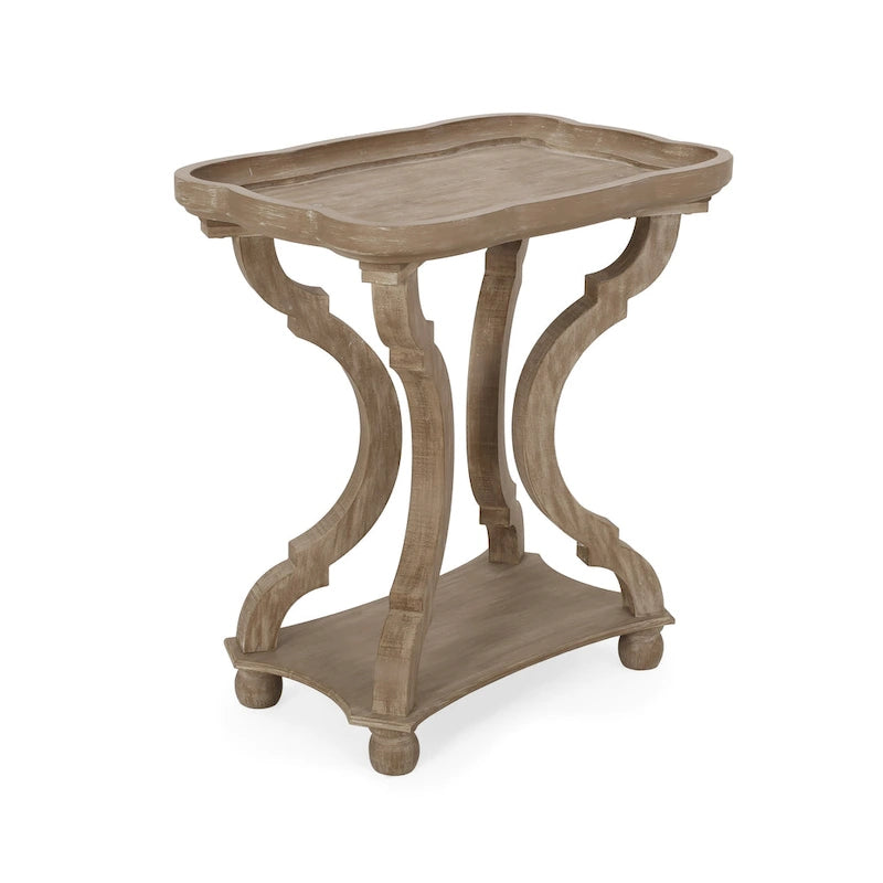 Tavolino con accenti campestri francesi Ouray con piano rettangolare di Christopher Knight Home 9