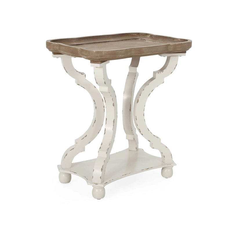 Tavolino con accenti campestri francesi Ouray con piano rettangolare di Christopher Knight Home 13