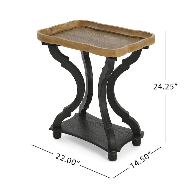Tavolino con accenti campestri francesi Ouray con piano rettangolare di Christopher Knight Home 21