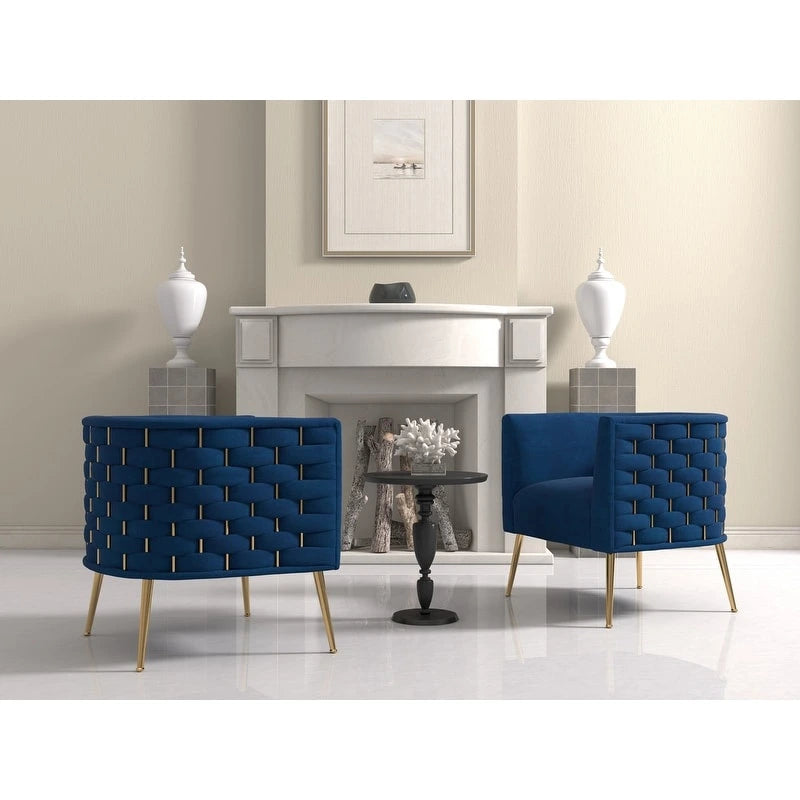 SEYNAR Poltrona rotonda in velluto Mid-Century Modern per soggiorno, set da 2 4