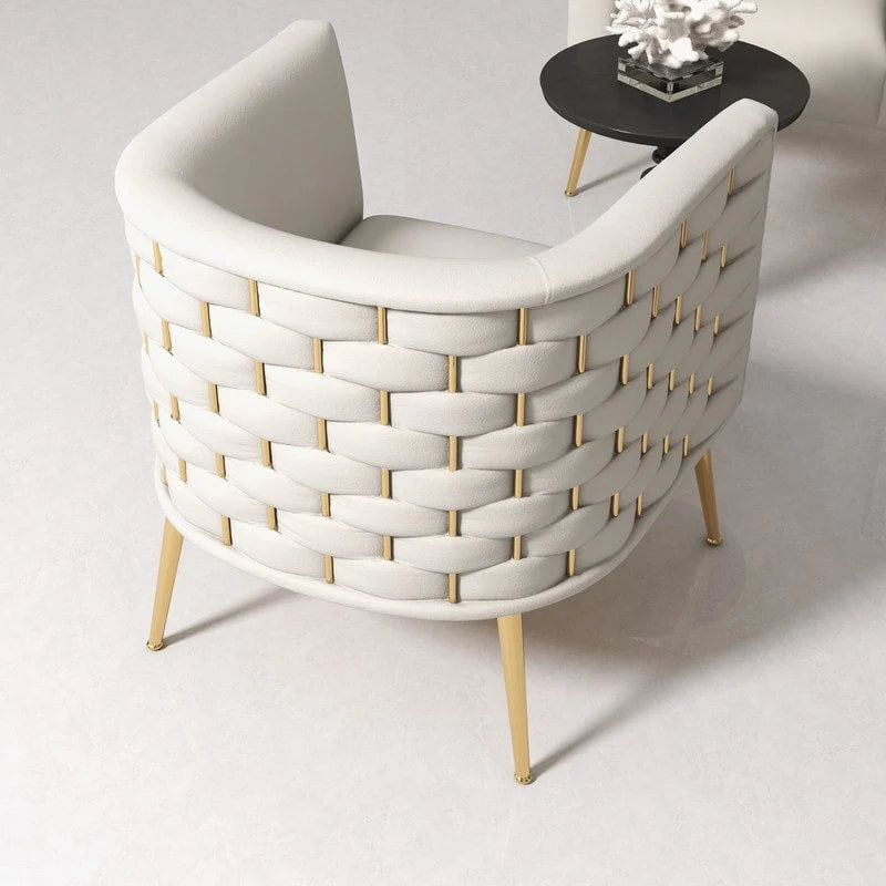 SEYNAR Poltrona rotonda in velluto Mid-Century Modern per soggiorno, set da 2 9