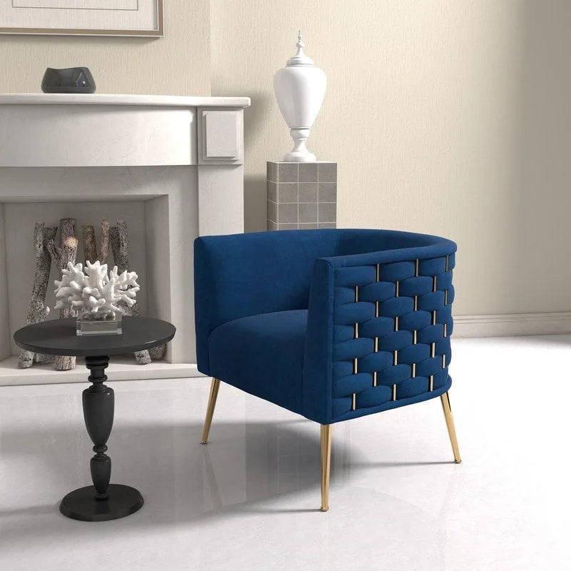 SEYNAR Poltrona rotonda in velluto Mid-Century Modern per soggiorno, set da 2 16