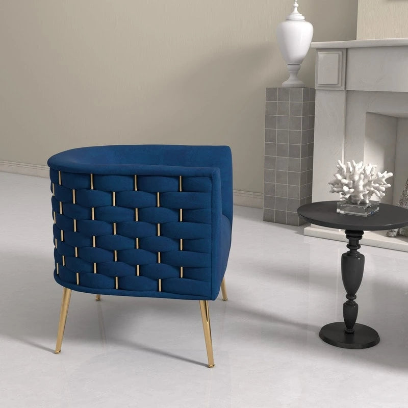 SEYNAR Poltrona rotonda in velluto Mid-Century Modern per soggiorno, set da 2 17
