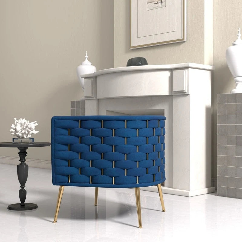 SEYNAR Poltrona rotonda in velluto Mid-Century Modern per soggiorno, set da 2 18