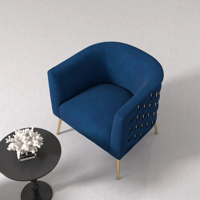 SEYNAR Poltrona rotonda in velluto Mid-Century Modern per soggiorno, set da 2 21