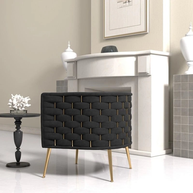 SEYNAR Poltrona rotonda in velluto Mid-Century Modern per soggiorno, set da 2 28