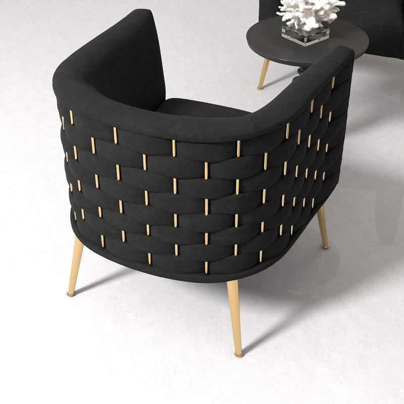 SEYNAR Poltrona rotonda in velluto Mid-Century Modern per soggiorno, set da 2 29