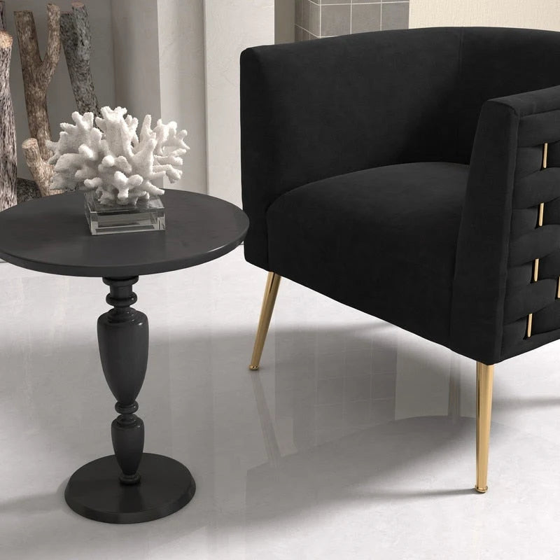 SEYNAR Poltrona rotonda in velluto Mid-Century Modern per soggiorno, set da 2 32