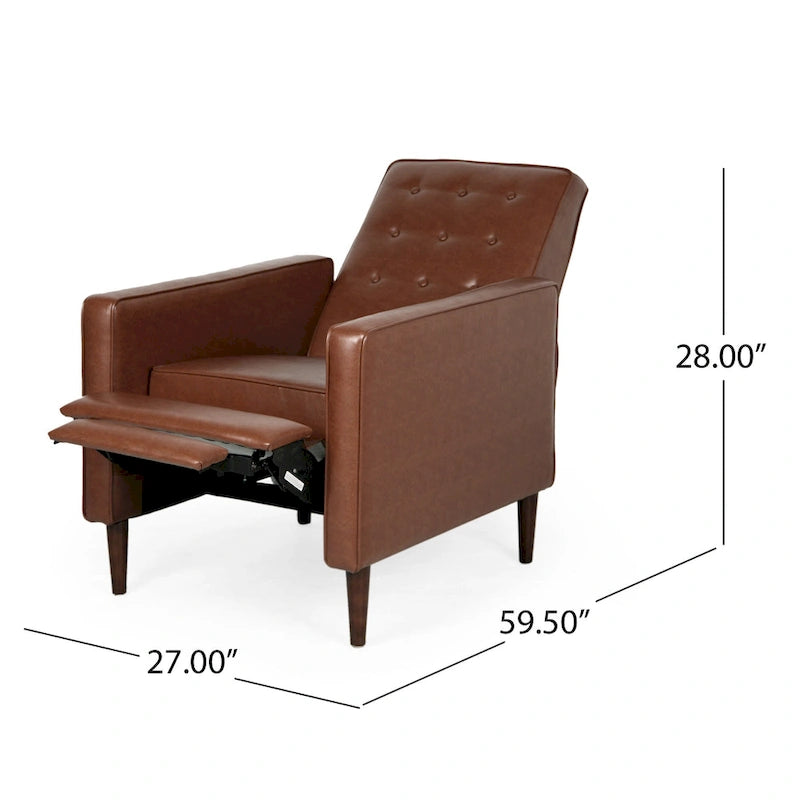 Mervynn Mid-century Button Tufted Recliners (Set of 2) by Christopher Knight Home 4