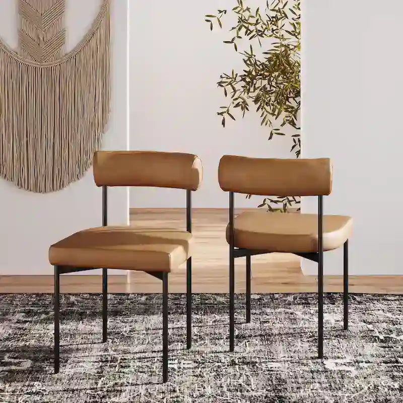 Nathan James Dahlia Counter Height Barstool or Dining Chair with Back and Upholstered Cushion 5