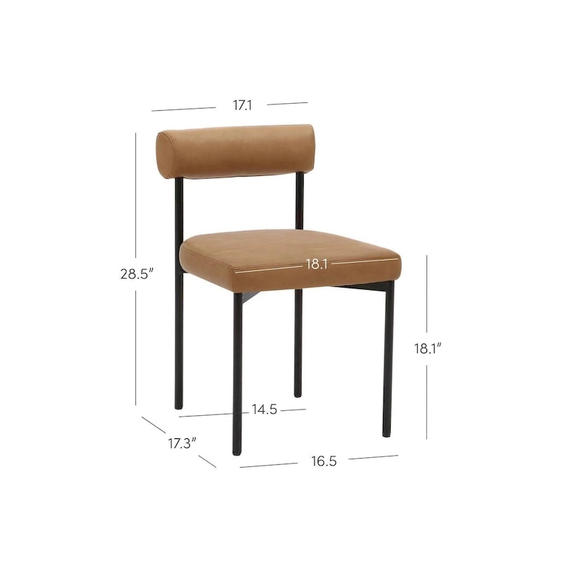 Nathan James Dahlia Counter Height Barstool or Dining Chair with Back and Upholstered Cushion 27