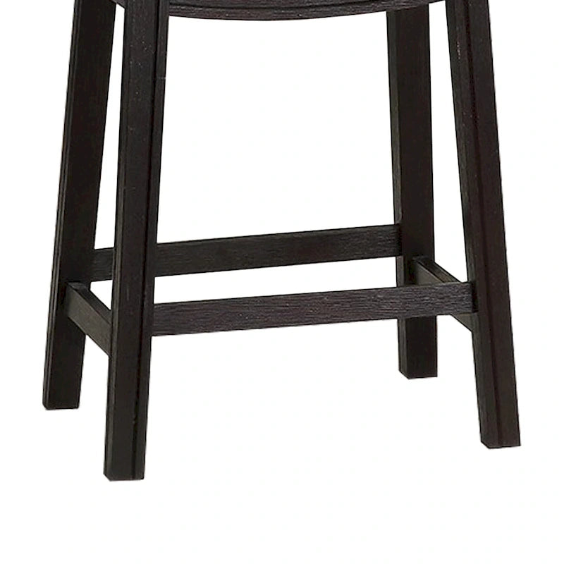 Curved Leatherette Counter Stool with Nailhead Trim, Set of 2, Gray 3