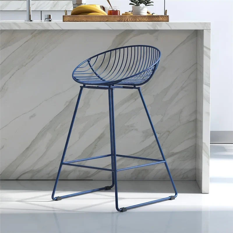 CosmoLiving by Cosmopolitan Ellis 24 Metal Counter Height Bar Stool 6