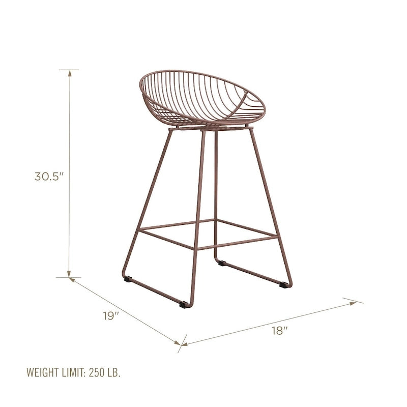 CosmoLiving by Cosmopolitan Ellis 24 Metal Counter Height Bar Stool 9