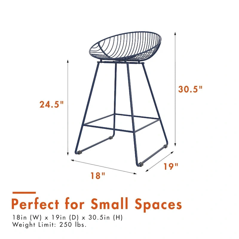 CosmoLiving by Cosmopolitan Ellis 24 Metal Counter Height Bar Stool 22