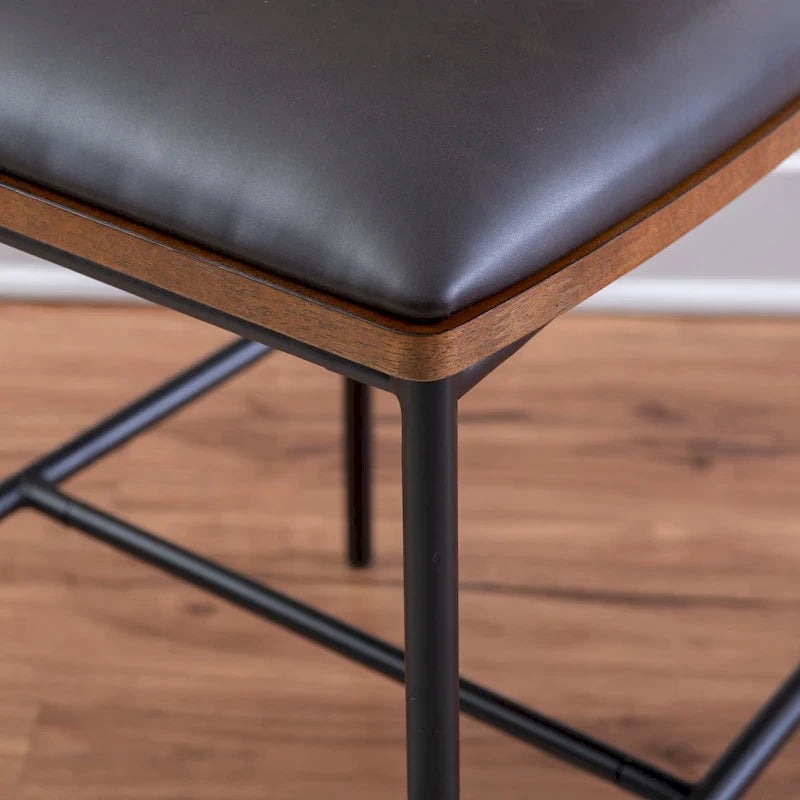 Lowrey Metal Faux Leather 25-Inch Counter Stool 4