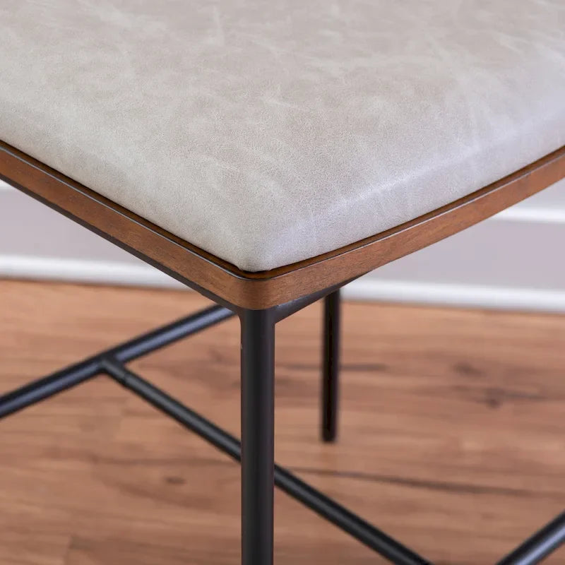 Lowrey Metal Faux Leather 25-Inch Counter Stool 8