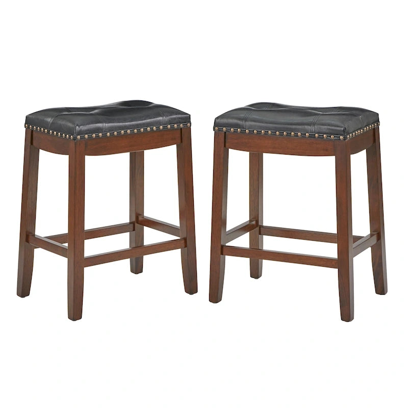 Simple Living Lonnie 29-inch Padded Bar Height Saddle Stools (Set of 2) 10