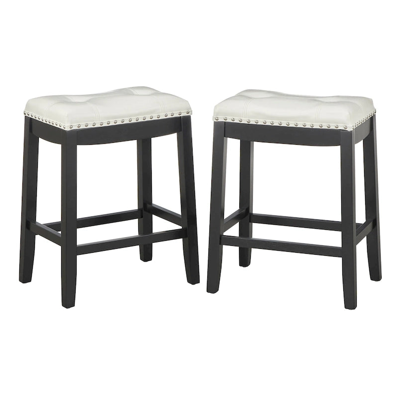 Simple Living Lonnie 29-inch Padded Bar Height Saddle Stools (Set of 2) 11