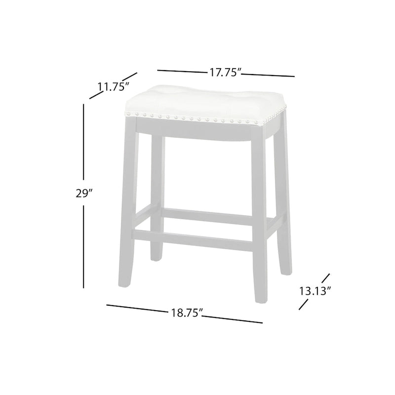 Simple Living Lonnie 29-inch Padded Bar Height Saddle Stools (Set of 2) 9