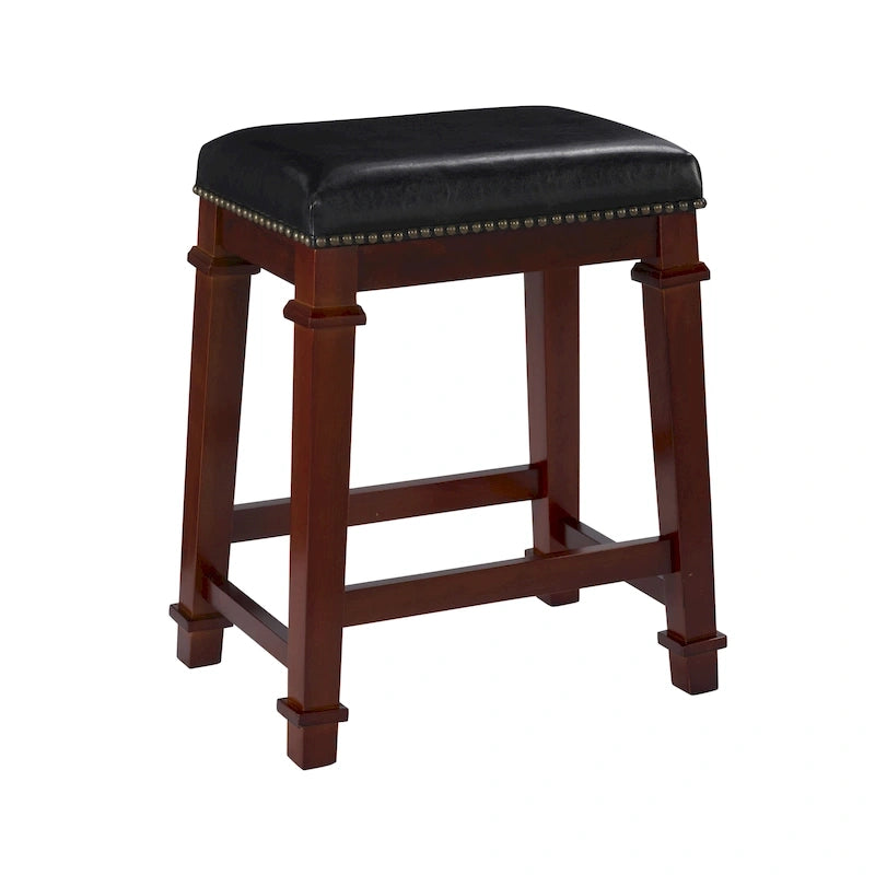 Linon Willamette Faux Leather 24.98-inch Backless Counter Stool 7