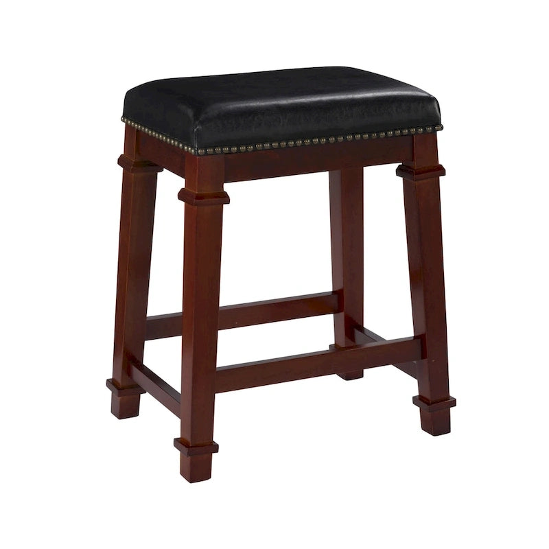 Linon Willamette Faux Leather 24.98-inch Backless Counter Stool 4