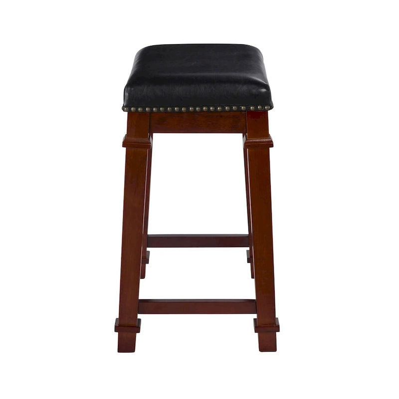 Linon Willamette Faux Leather 24.98-inch Backless Counter Stool 5