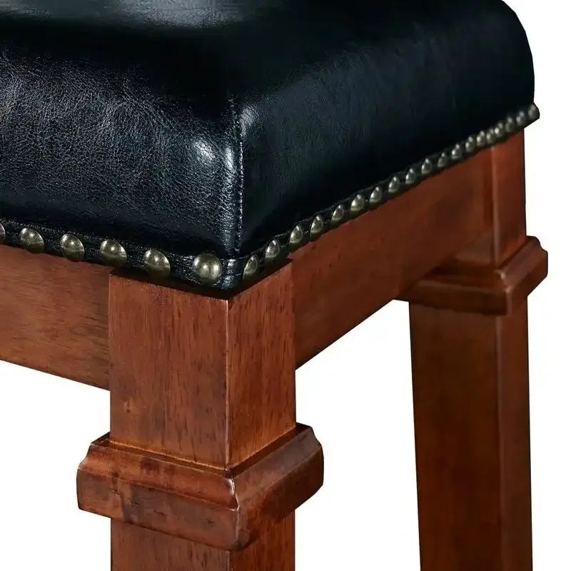 Linon Willamette Faux Leather 24.98-inch Backless Counter Stool 6
