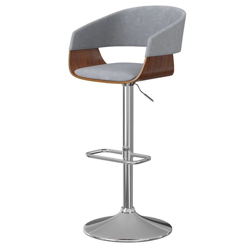 WYNDENHALL Calinda Mid Century Modern 33 inch Adjustable Swivel Bar Stool 11