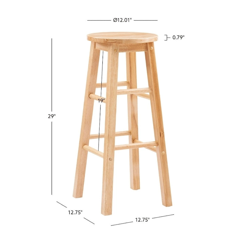 Basic Stationary Backless Bar Stool 4