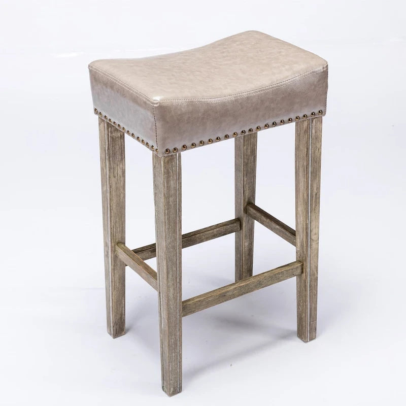 Counter Height 29 Bar Stools for Kitchen Counter Backless Faux Leather Stools Farmhouse Island Chairs 6