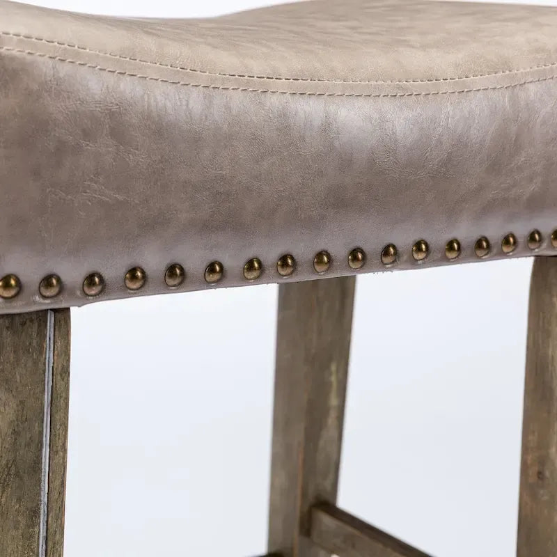 Counter Height 29 Bar Stools for Kitchen Counter Backless Faux Leather Stools Farmhouse Island Chairs 9