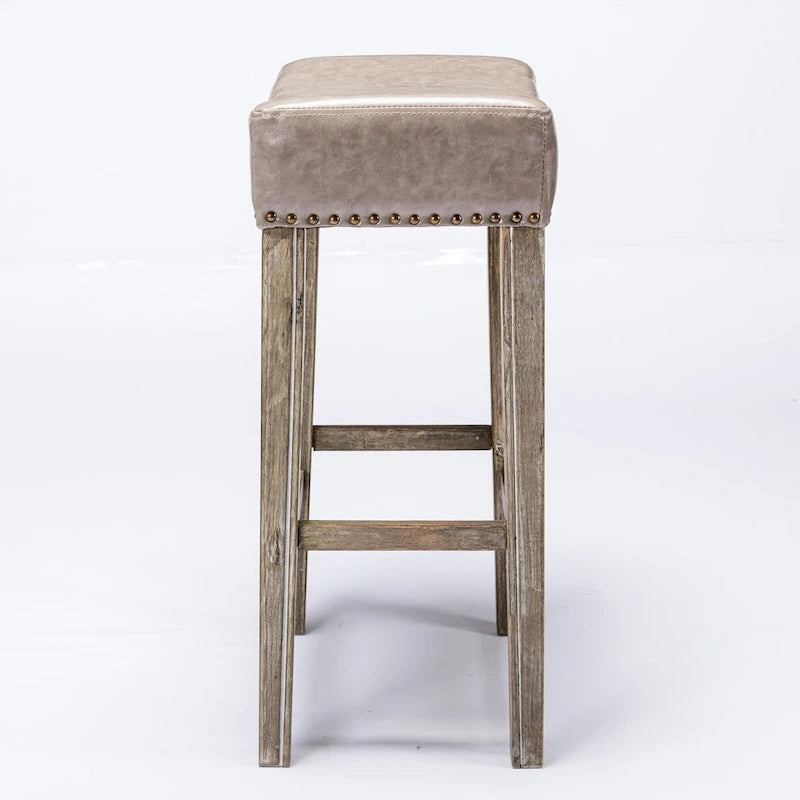 Counter Height 29 Bar Stools for Kitchen Counter Backless Faux Leather Stools Farmhouse Island Chairs 10
