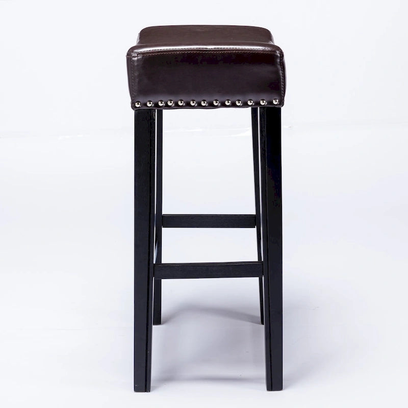 Counter Height 29 Bar Stools for Kitchen Counter Backless Faux Leather Stools Farmhouse Island Chairs 13