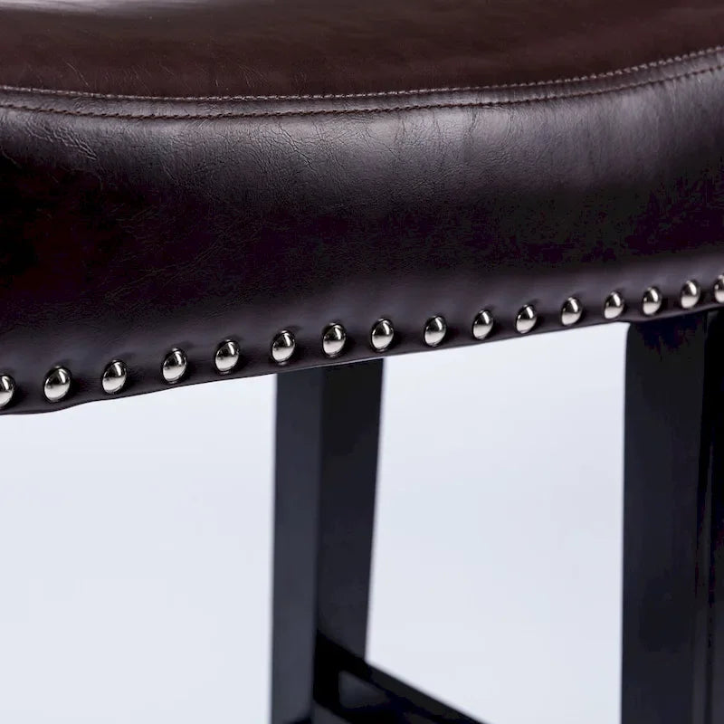Counter Height 29 Bar Stools for Kitchen Counter Backless Faux Leather Stools Farmhouse Island Chairs 14