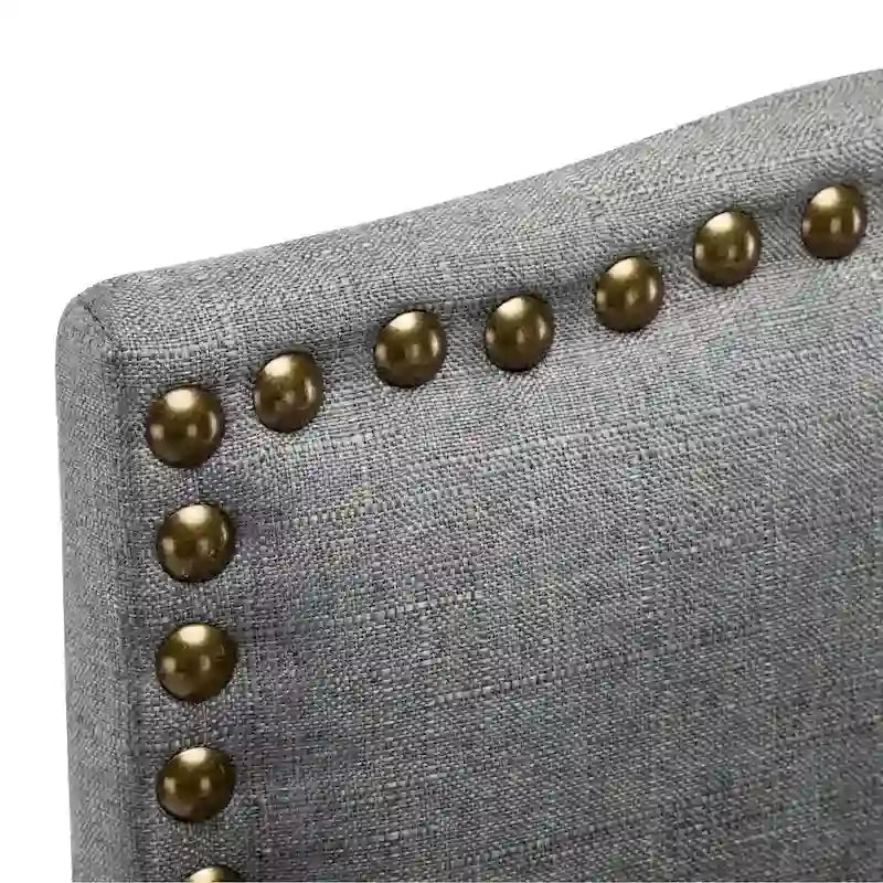 24 Inches Fabric Upholstered Nailhead Trim Counter Height Bar stools with Back Set of 2 12