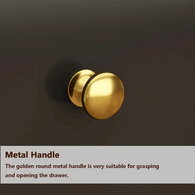 White Lacquer Dresser 6 Drawer Dresser with Metal Handle and Legs 28