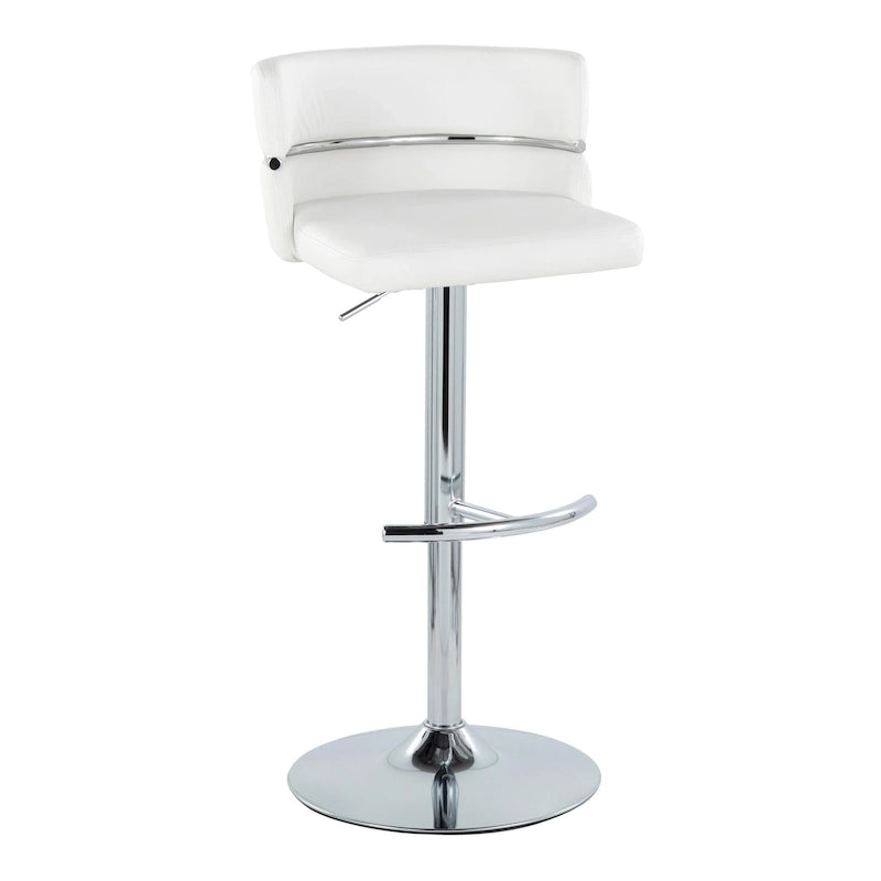 Silver Orchid Lena Adjustable Bar Stool with Rounded T Footrest (Set of 2) 33