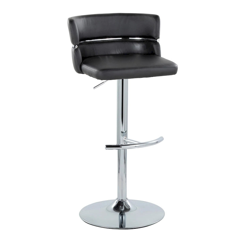 Silver Orchid Lena Adjustable Bar Stool with Rounded T Footrest (Set of 2) 35