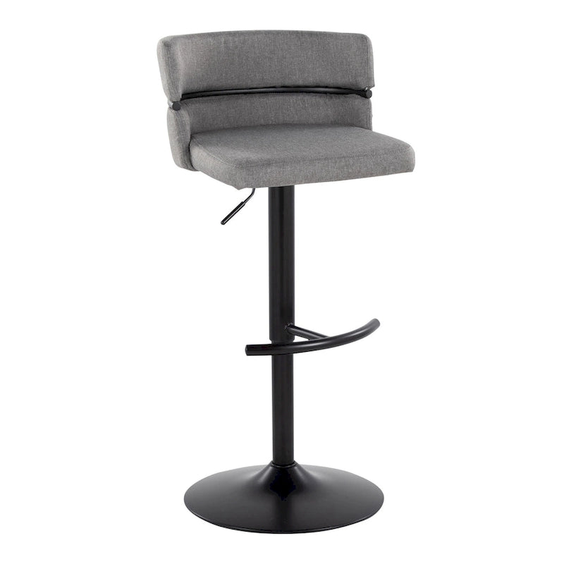 Silver Orchid Lena Adjustable Bar Stool with Rounded T Footrest (Set of 2) 11