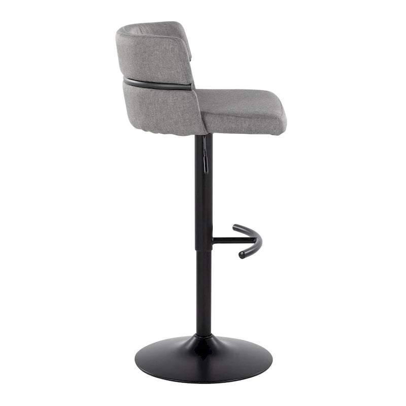 Silver Orchid Lena Adjustable Bar Stool with Rounded T Footrest (Set of 2) 13