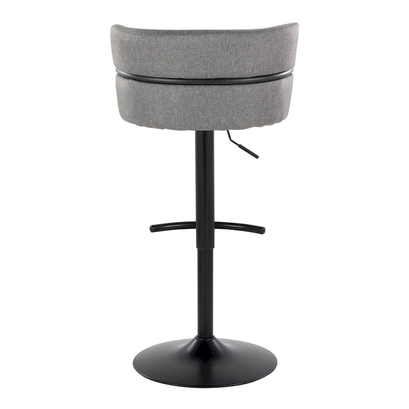 Silver Orchid Lena Adjustable Bar Stool with Rounded T Footrest (Set of 2) 14