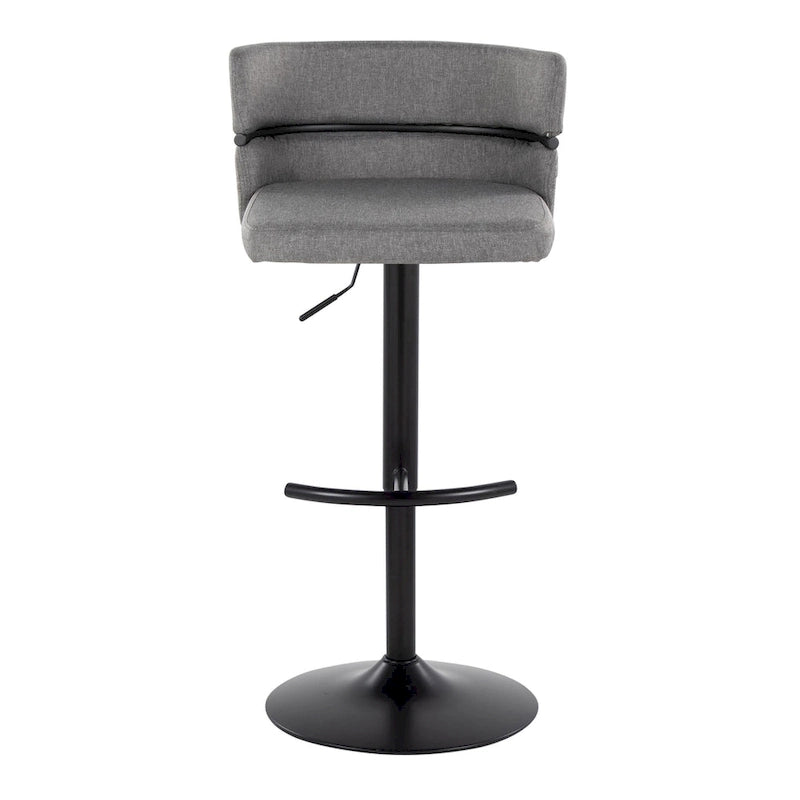 Silver Orchid Lena Adjustable Bar Stool with Rounded T Footrest (Set of 2) 15