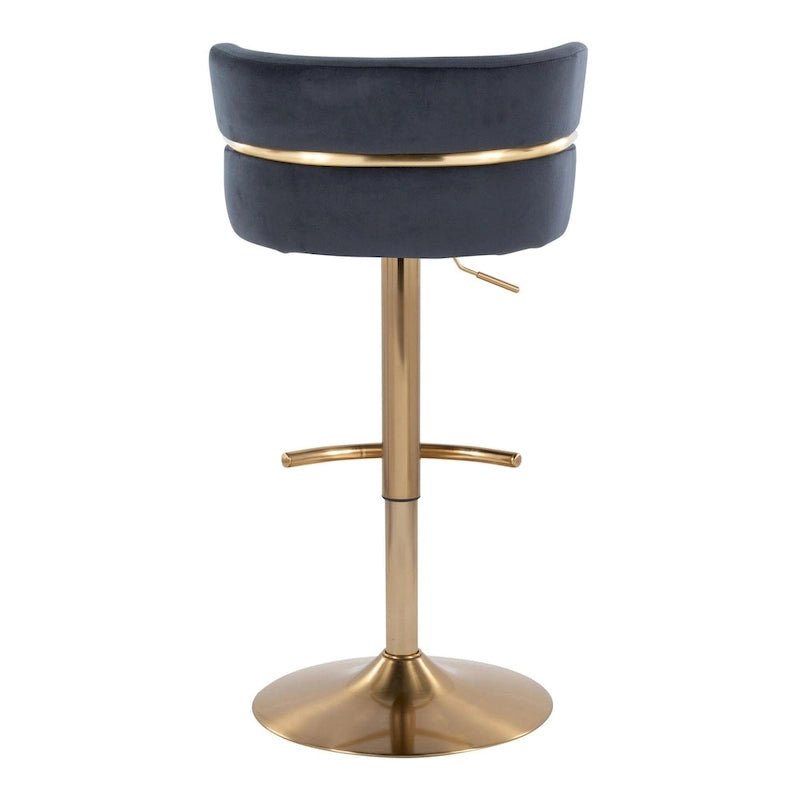 Silver Orchid Lena Adjustable Bar Stool with Rounded T Footrest (Set of 2) 19