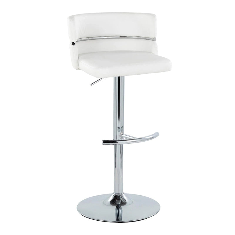 Silver Orchid Lena Adjustable Bar Stool with Rounded T Footrest (Set of 2) 21