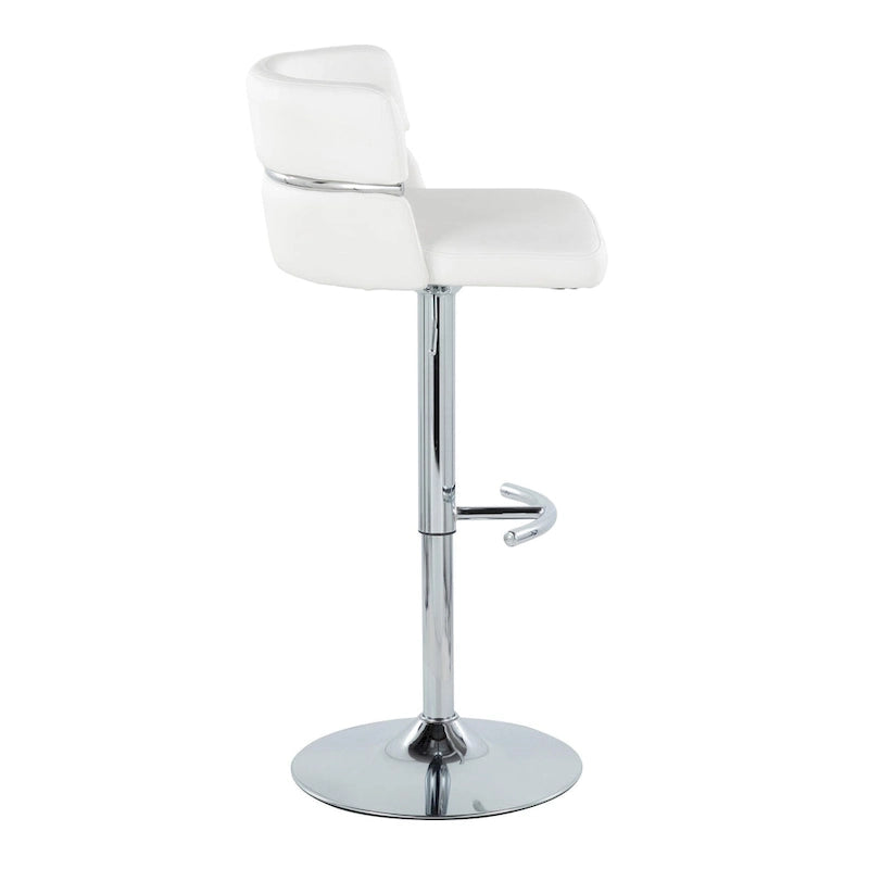 Silver Orchid Lena Adjustable Bar Stool with Rounded T Footrest (Set of 2) 22