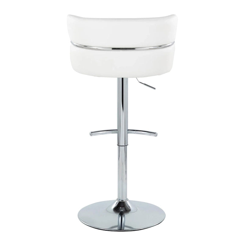 Silver Orchid Lena Adjustable Bar Stool with Rounded T Footrest (Set of 2) 23
